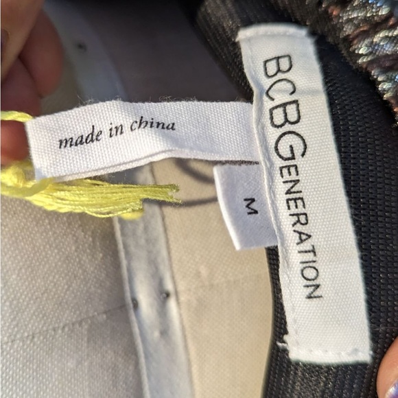 BCBG silver brown long pull on skirt size Med - Picture 6 of 8